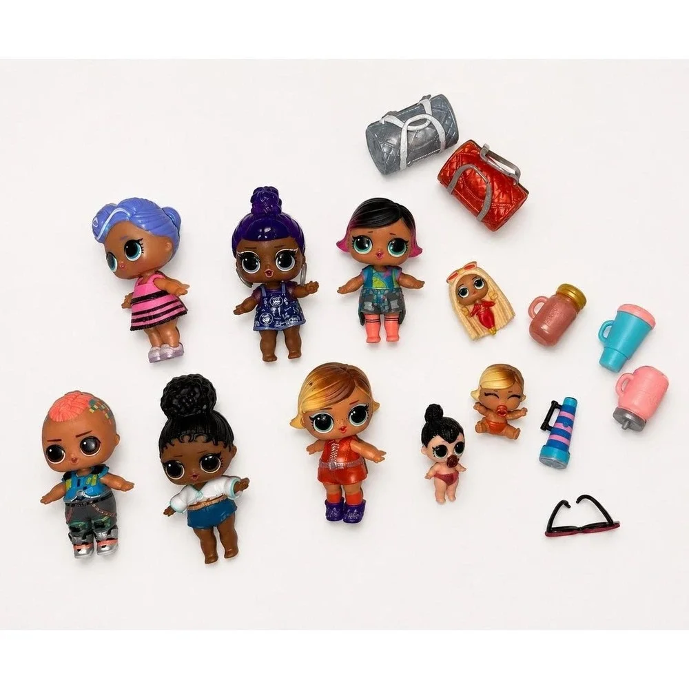 LOL Surprise Doll Lot 16pc Tots Lil Sisters Accessories Bags Bottles Sunglasses